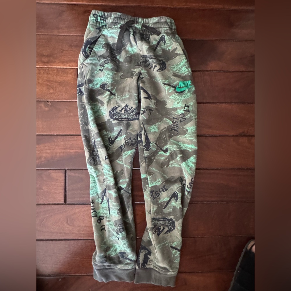 Camouflage Joggers with Graphic Print